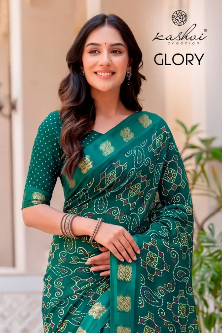 Glory By Kashvi Georgette Bandhej Saree